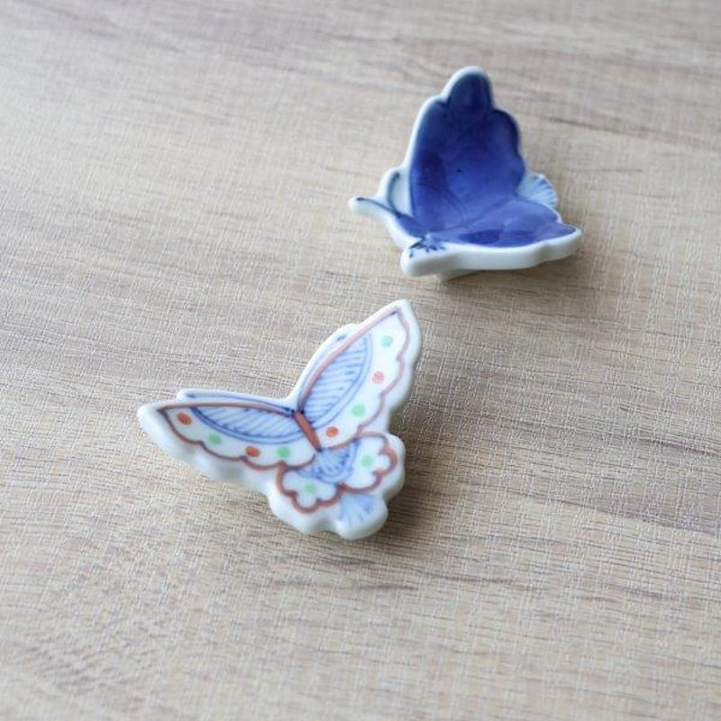 蝶型箸置 染錦/染濃 | 和食器通販 有田焼 山忠｜おしゃれでモダンな和