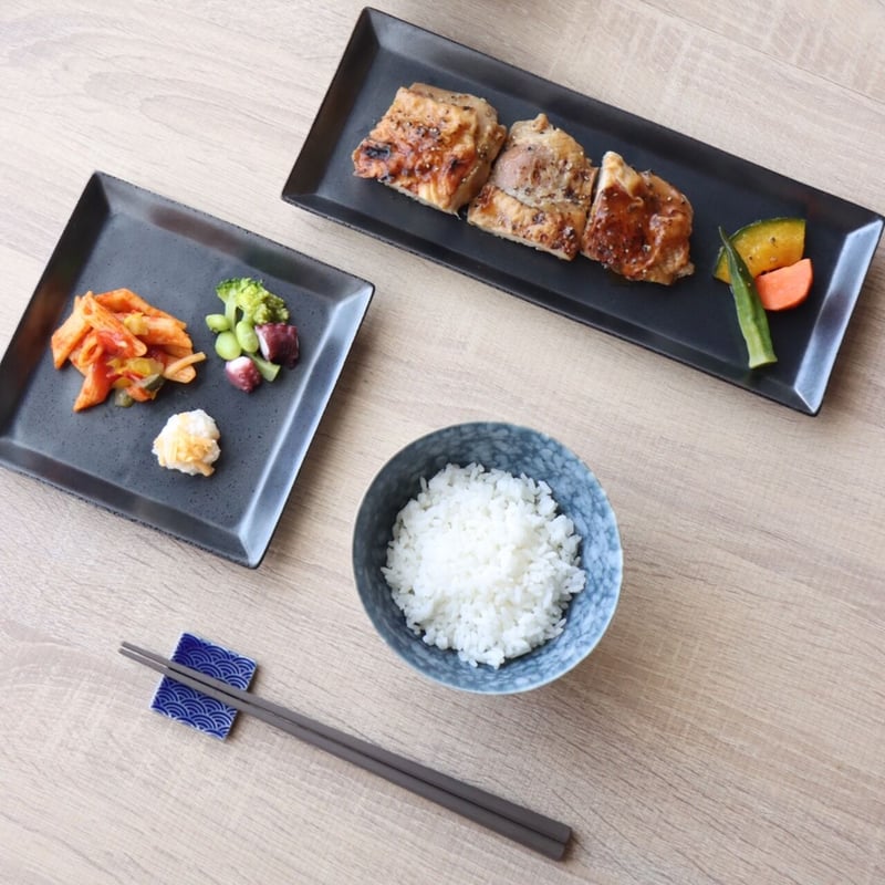 Mitsubishi 金属プレート 約30cm 15cm スクエアリムプレート 銀砂 | 和食器通販 有田焼 山忠｜おしゃれ