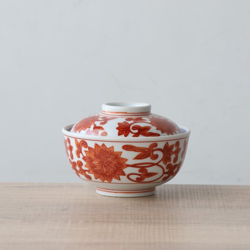 賜光窯 パール巻赤唐草 N蓋物 | 和食器通販 有田焼 山忠｜おしゃれで