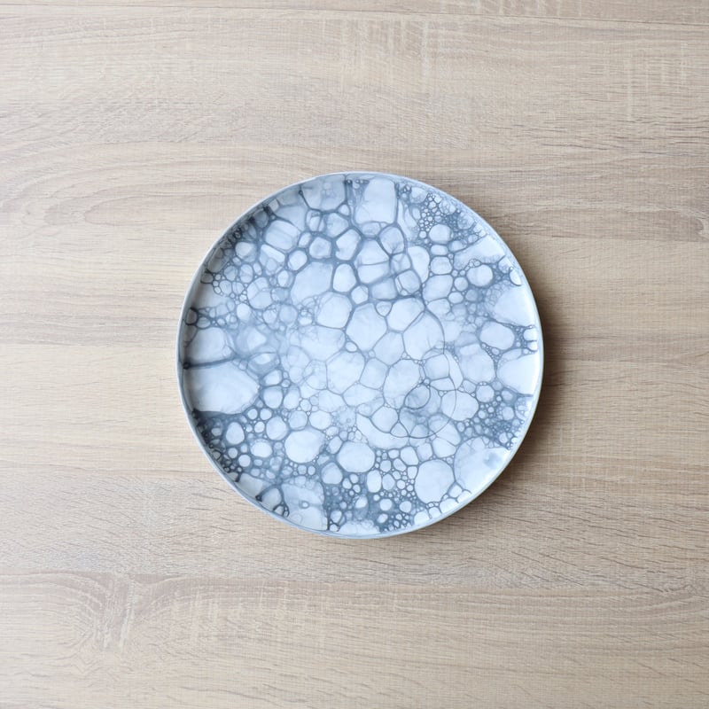 【美品】やま平窯 グレー泡 プレート18.5cm 2枚組 グレー泡 シャーレ 18.5㎝ /25.5cm | 和食器通販 有田焼 山忠