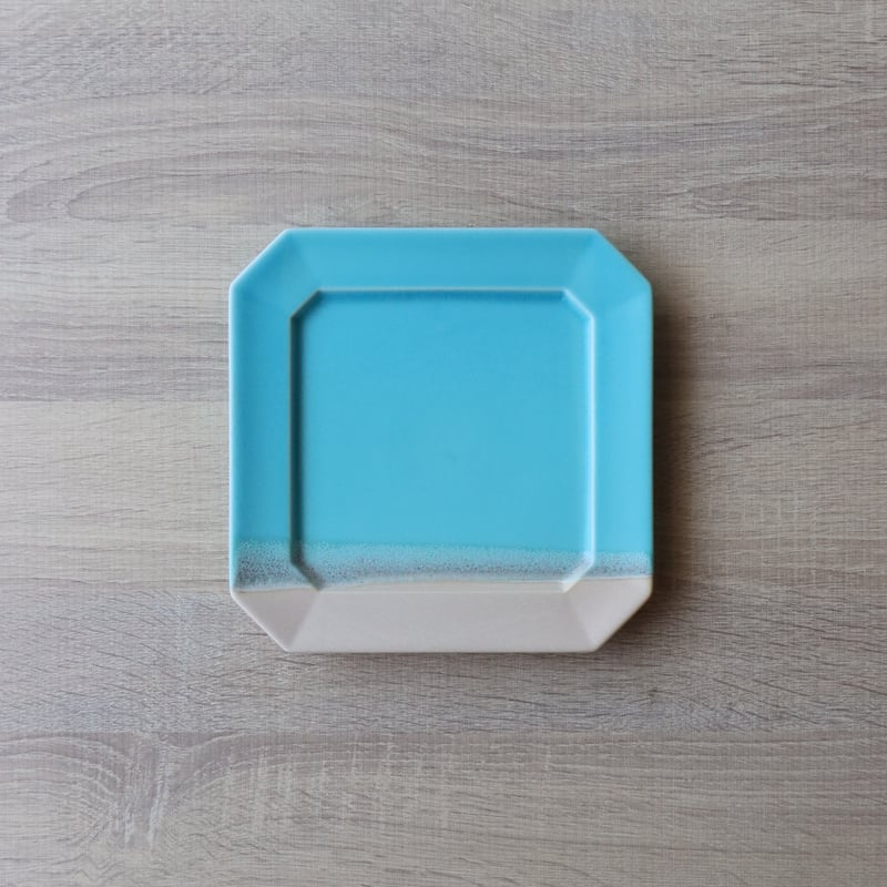 Scenery Blue リムスクエアプレート | 和食器通販 有田焼 山忠