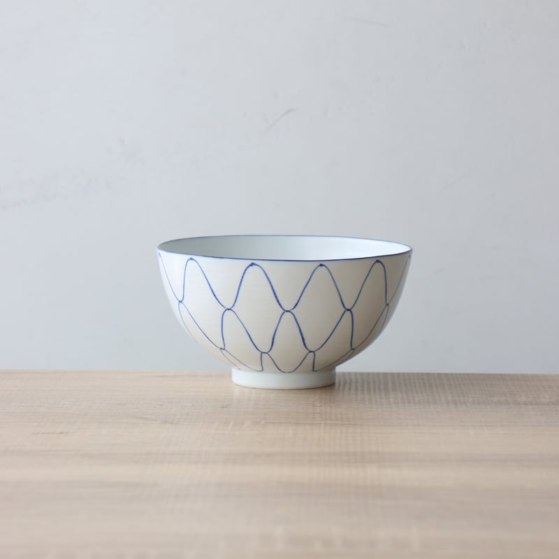 バニラブルー 網絵 どんぶり | 和食器通販 有田焼 山忠｜おしゃれで
