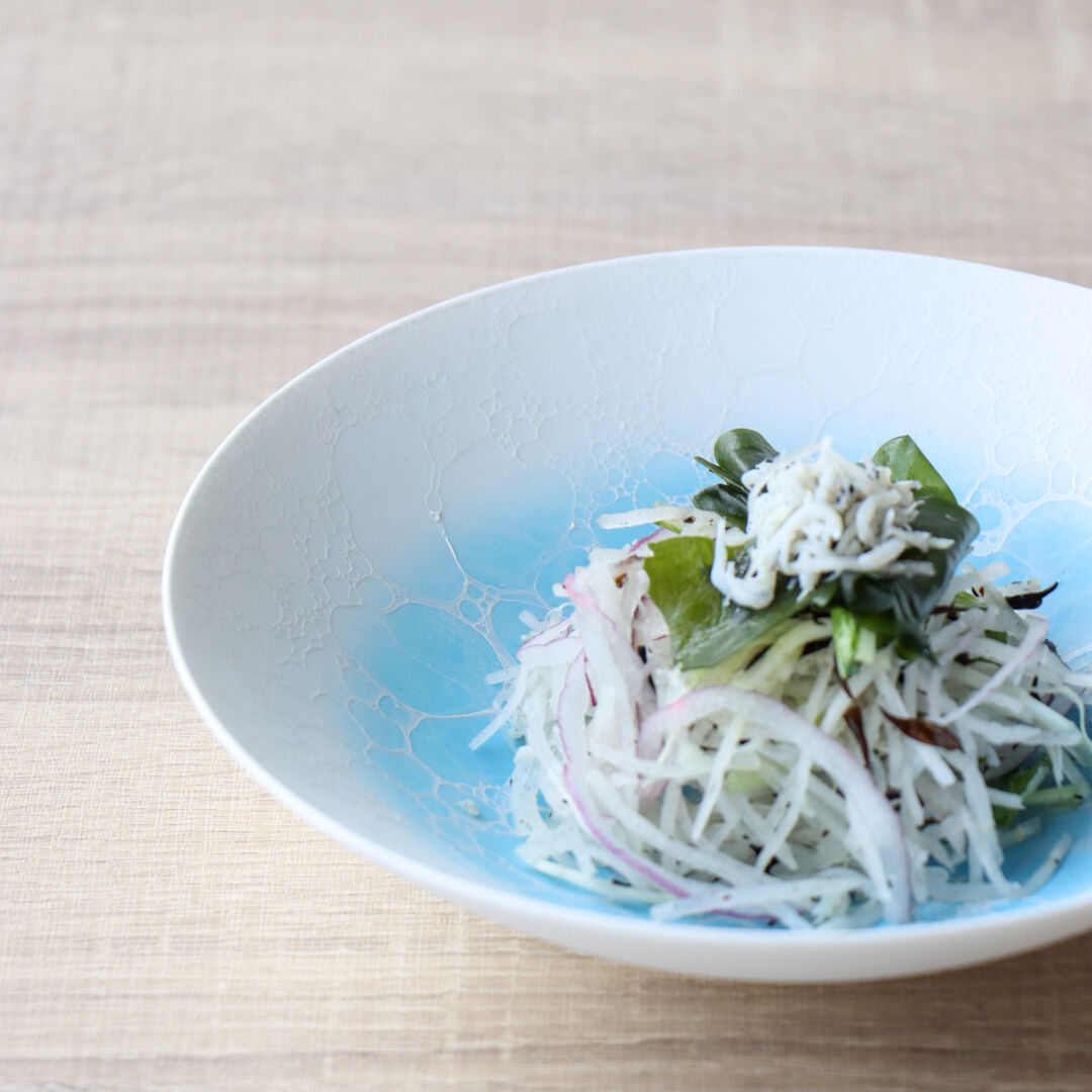 泡 ボウル 18cm blue/gray | 和食器通販 有田焼 山忠｜おしゃれで