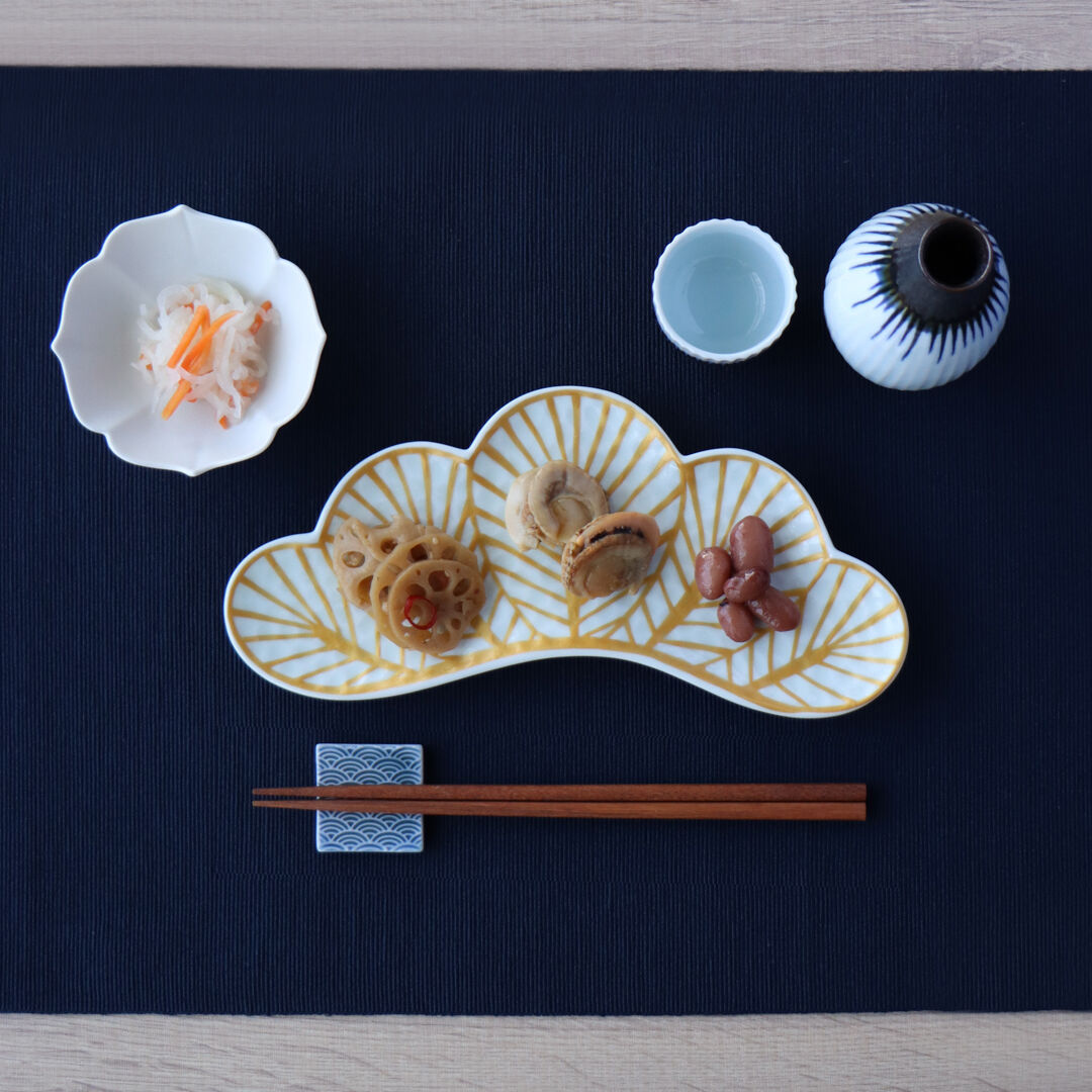 錦金松葉型 銘々皿 /前菜皿 | 和食器通販 有田焼 山忠｜おしゃれで