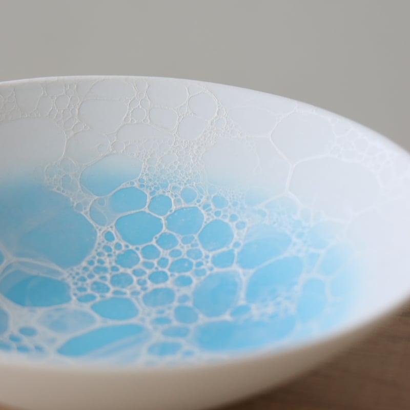 泡 デザートボウル 13.5cm blue / gray | 和食器通販 有田焼 山忠