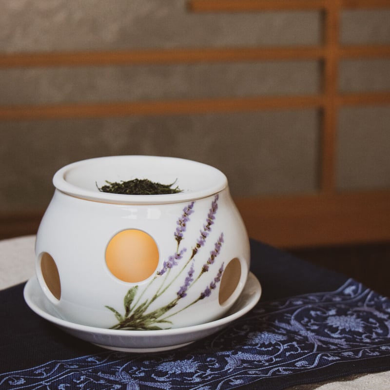茶香炉 ラベンダー/くずの葉 | 和食器通販 有田焼 山忠｜おしゃれで