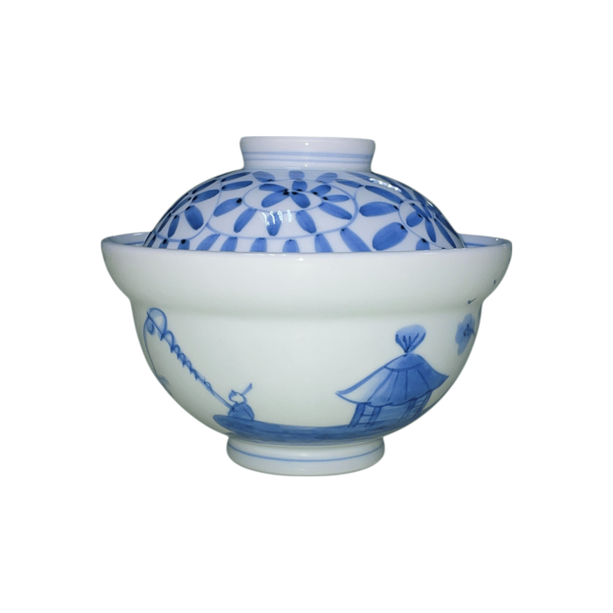 デットストック品】有田焼 タコ唐草山水 蓋付丼 | 和食器通販 有田焼