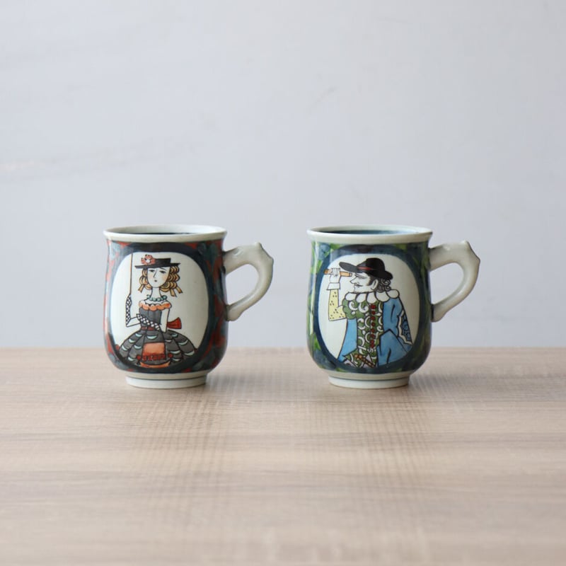 錦南蛮 マグカップ 赤/緑 | 和食器通販 有田焼 山忠｜おしゃれでモダン