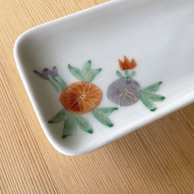 特価品】京小菊 長角皿 小 | 有田焼 山忠 特価品】京小菊 長角皿 小 | 有田焼 山忠