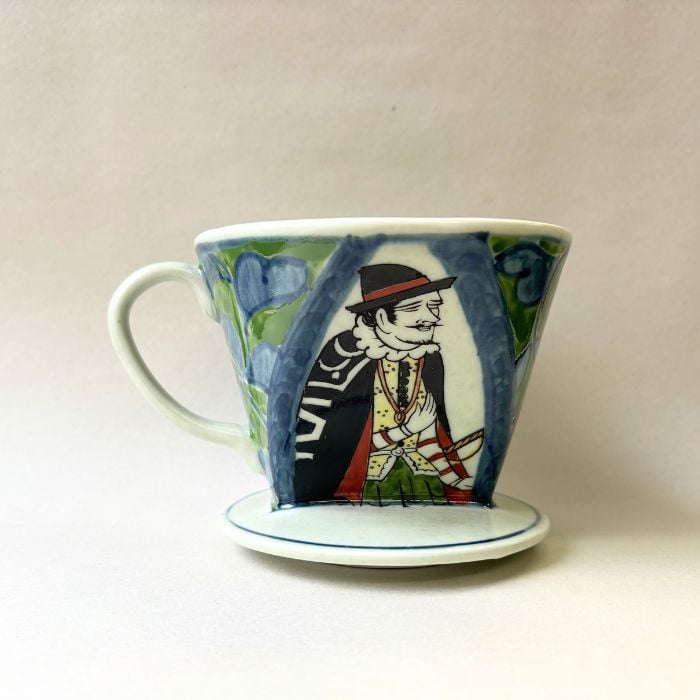 五彩　南蛮人紋小杯①　茶器　送料込み0621 五彩 南蛮人紋小杯① 茶器 送料込み0621 【公式通販】