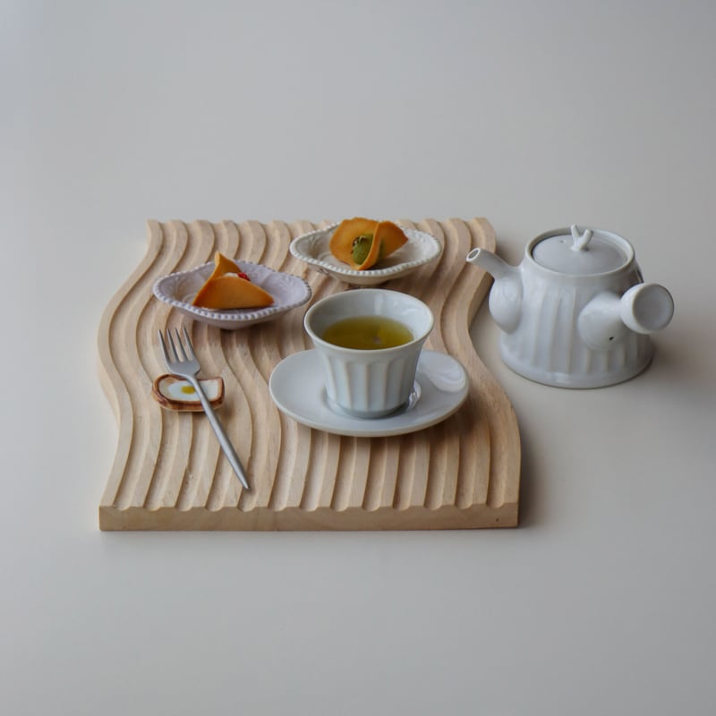 面取ミニ仙茶 茶托セット 乳白 | 和食器通販 有田焼 山忠