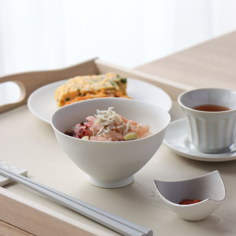 茶碗 小 スノー/黒サビ絞り | 有田焼 山忠 茶碗 小 スノー/黒サビ絞り | 有田焼 山忠