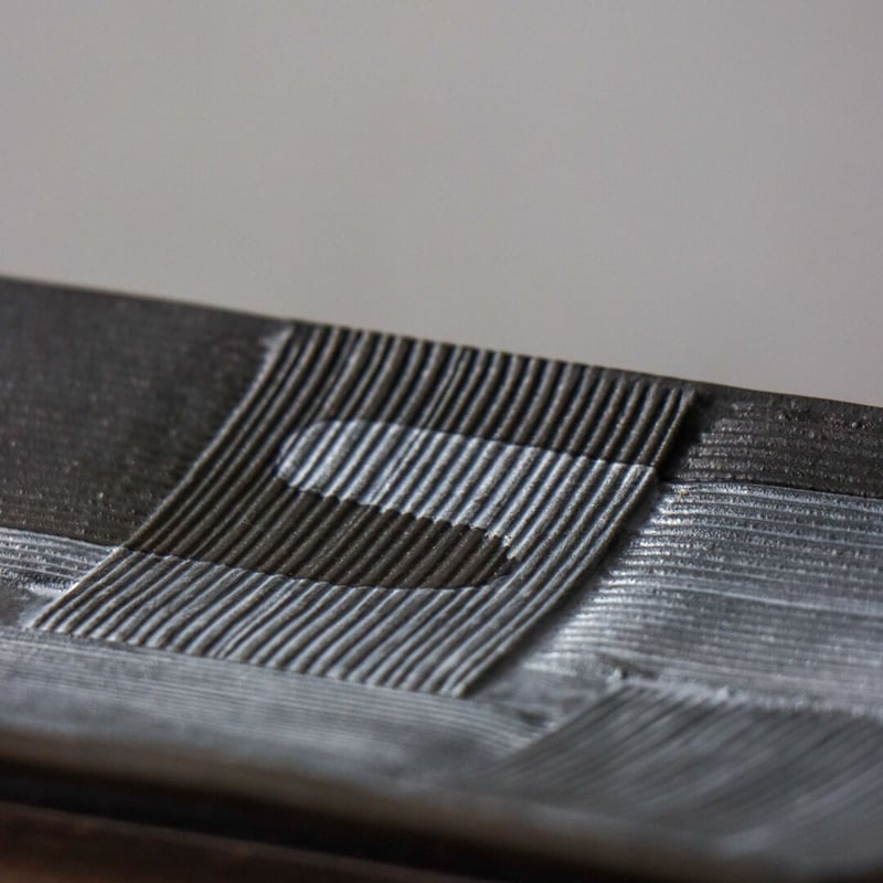 黒志野雲母銀 流水織綾 長皿 S/M | 和食器通販 有田焼 山忠｜おしゃれ