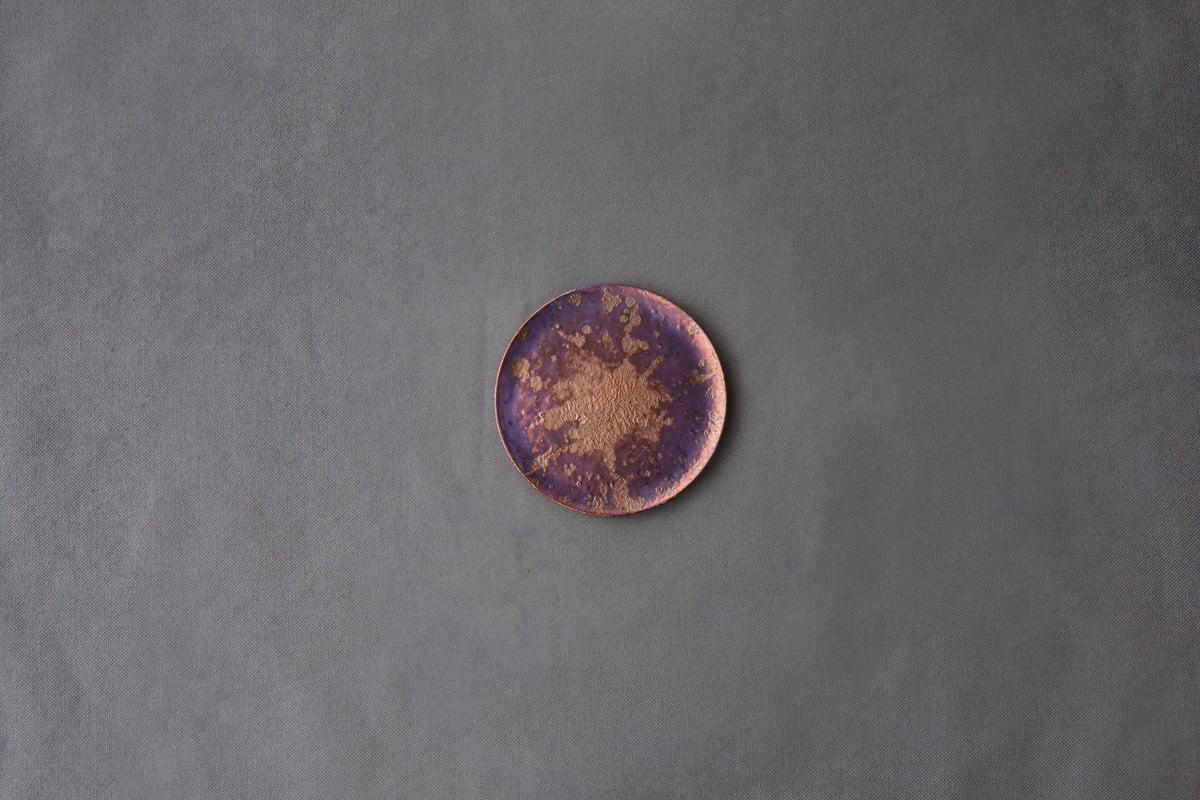 ブロンズしぶきスムースplate | 和食器通販 有田焼 山忠