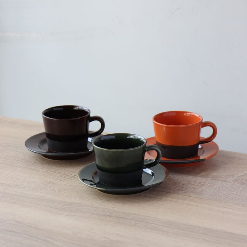 二色掛け分け コーヒーカップ&ソーサー | 和食器通販 有田焼 山忠