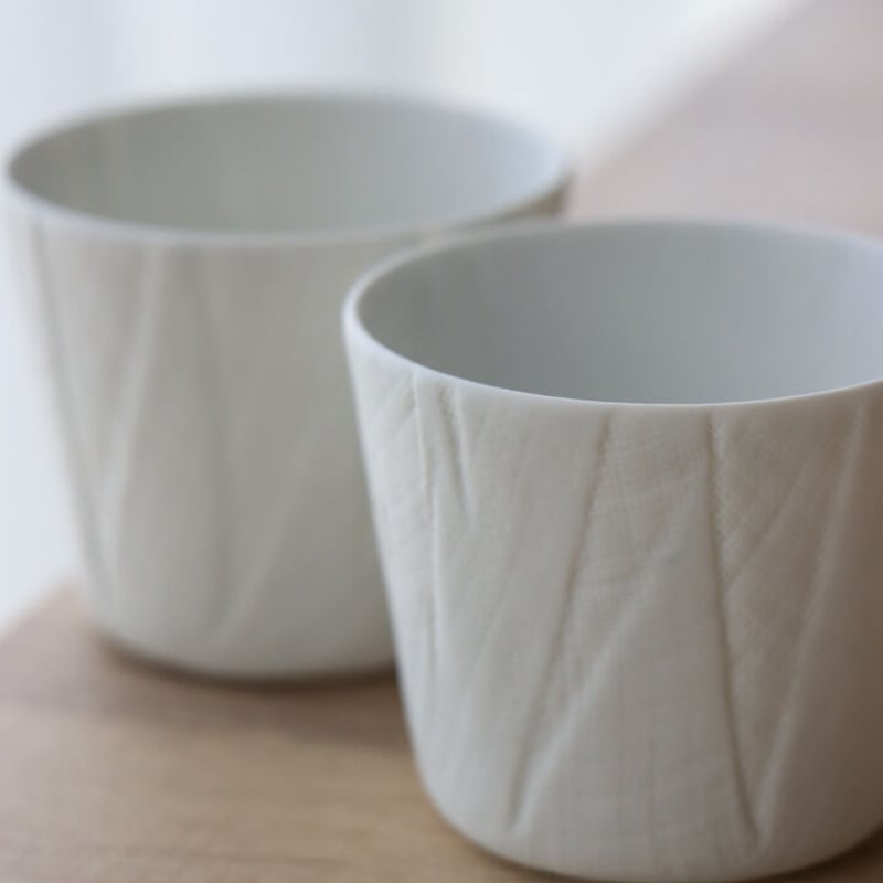 ceramic mimic fabric ロックグラス プレーン | 和食器通販 有田焼 山忠