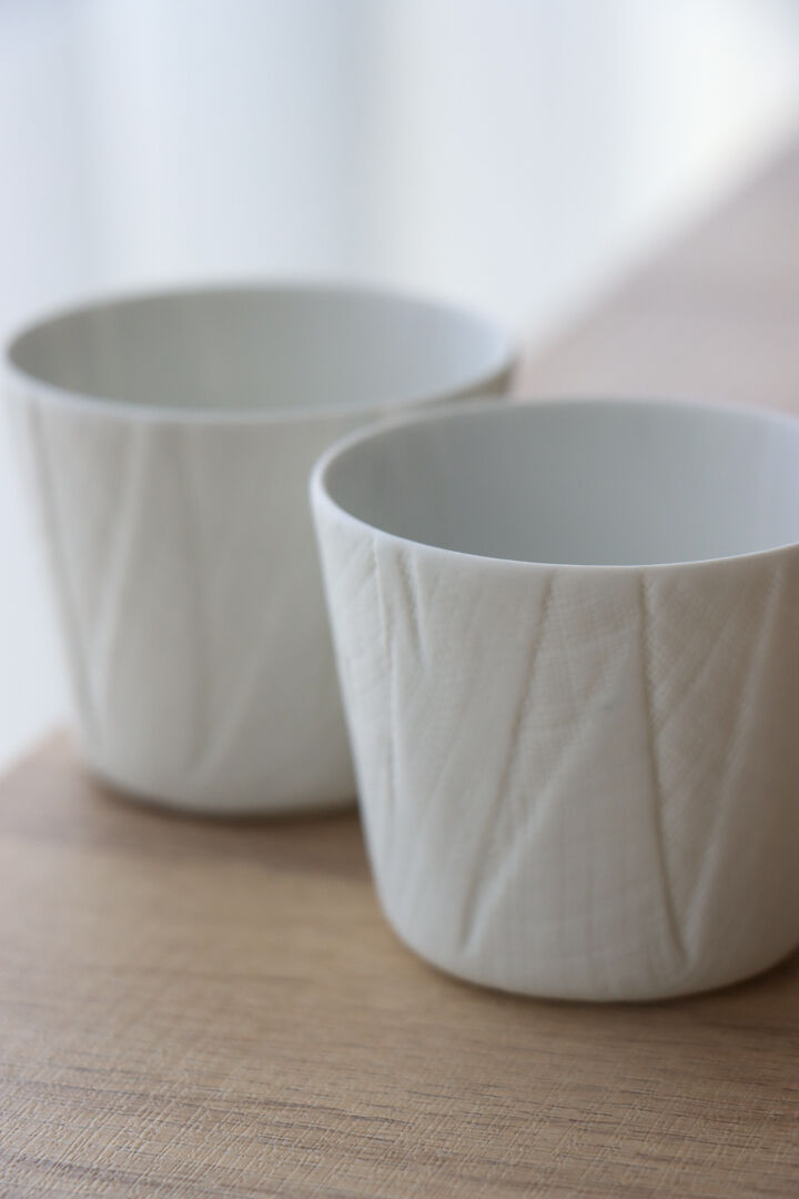 ceramic mimic fabric ロックグラス プレーン | 和食器通販 有田焼 山忠
