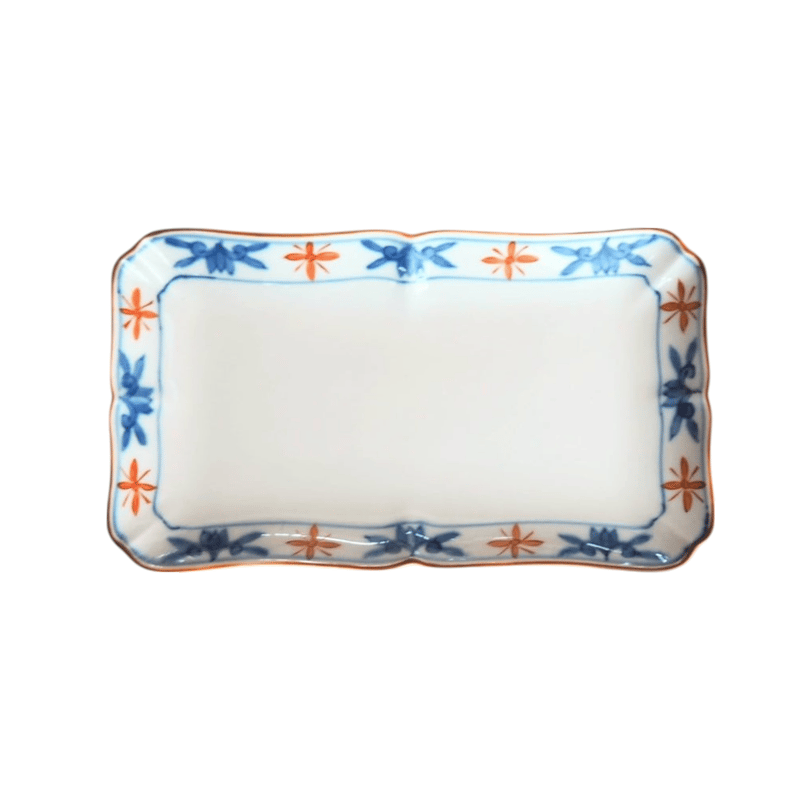 アウトレット】角皿 染錦花 | 和食器通販 有田焼 山忠｜おしゃれで