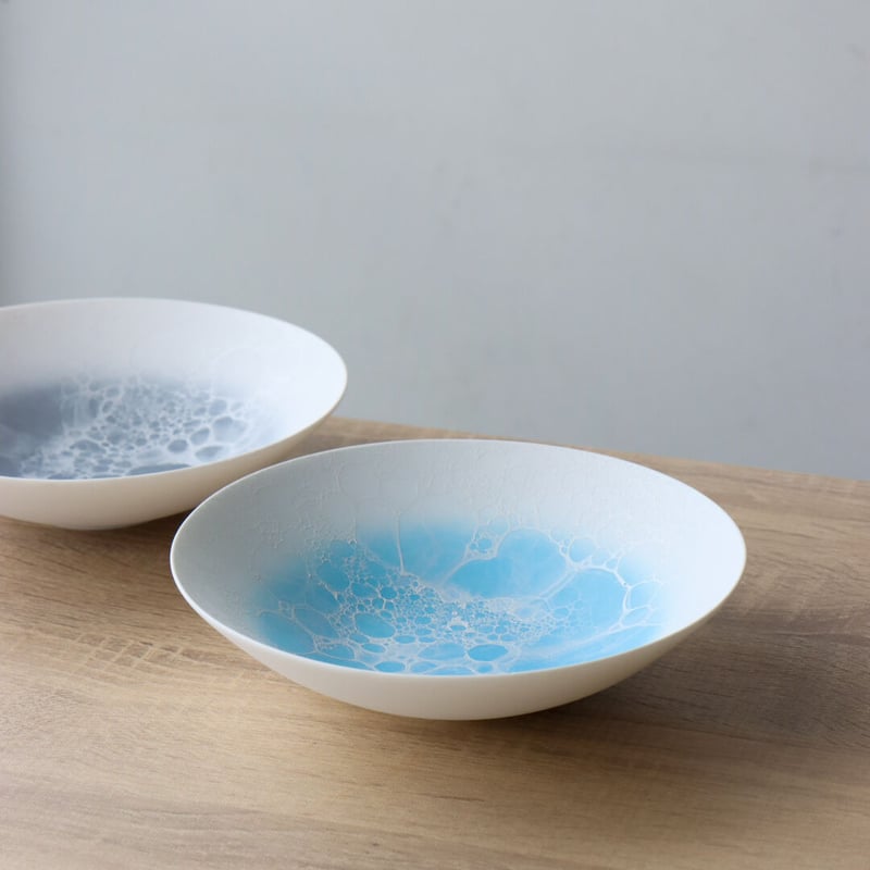 泡 ボウル 18cm blue/gray | 和食器通販 有田焼 山忠｜おしゃれで