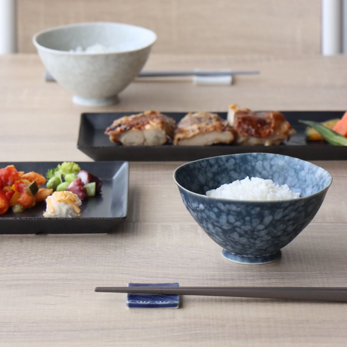 28cmリム長角プレート 銀砂 | 和食器通販 有田焼 山忠｜おしゃれ