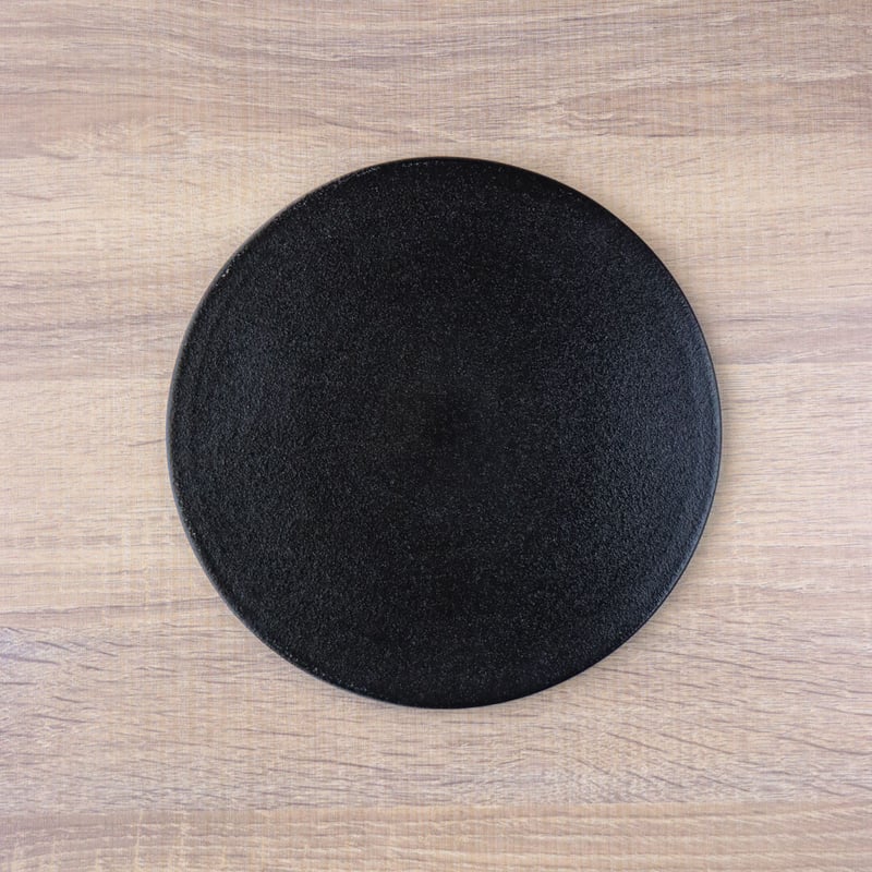 フラットプレート 墨黒/銀朱 | 和食器通販 有田焼 山忠｜おしゃれで