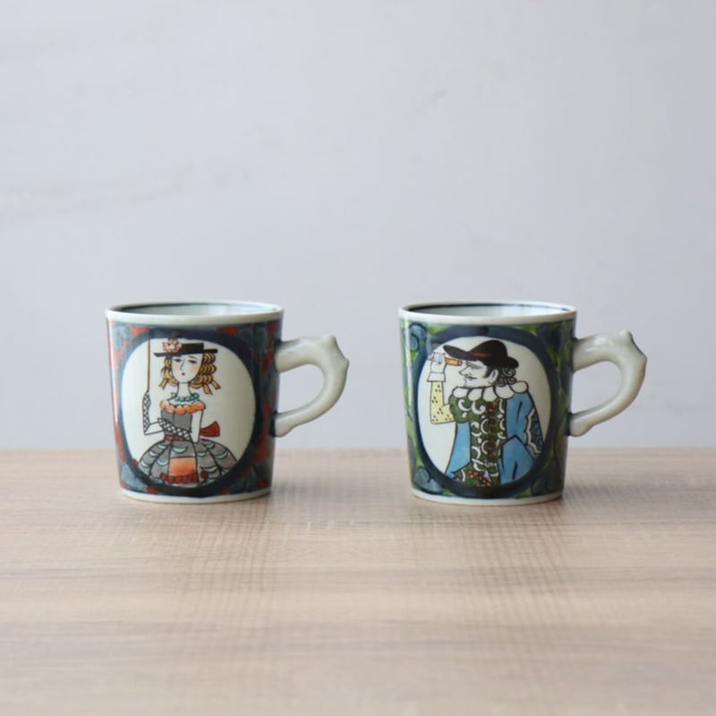 錦南蛮 つき立てマグカップ 赤/緑 | 和食器通販 有田焼 山忠｜おしゃれ