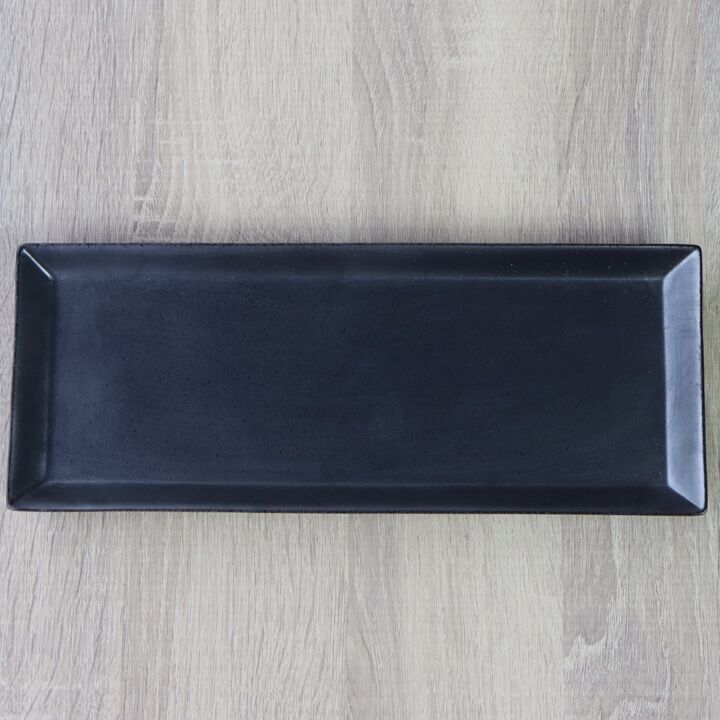 28cmリム長角プレート 銀砂 | 和食器通販 有田焼 山忠｜おしゃれで