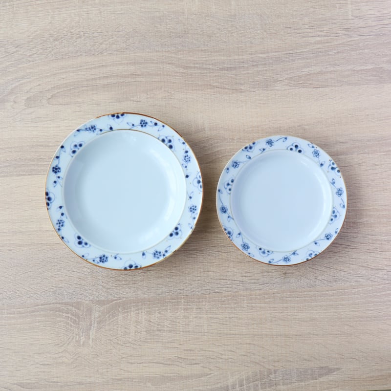 つる花唐草 リムプレート 16cm /19cm | 和食器通販 有田焼 山忠