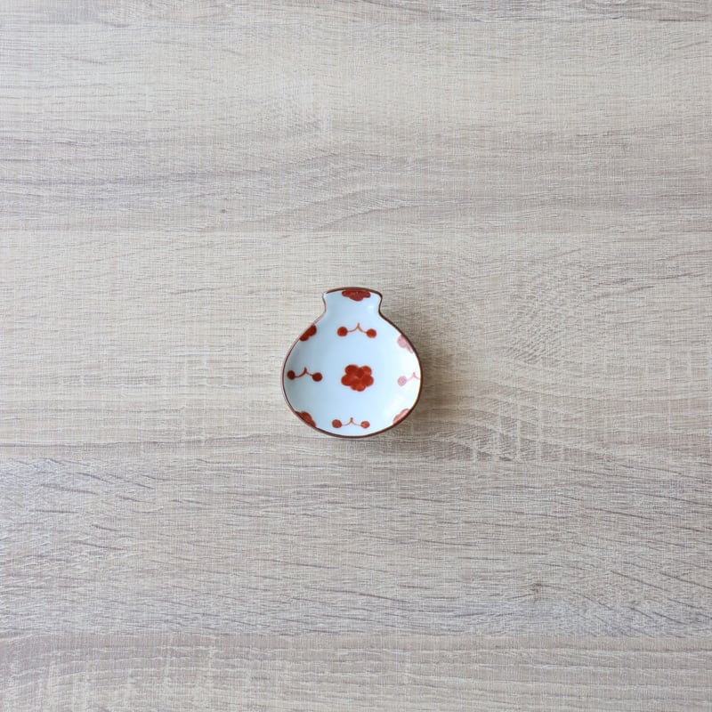 赤絵花つぼみ 徳利皿 小 / ミニ | 和食器通販 有田焼 山忠｜おしゃれで