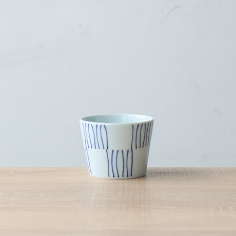 おのころ 市松蕎麦猪口 有田焼 染付 市松文 そば猪口(大) 220ml 李荘窯の通販
