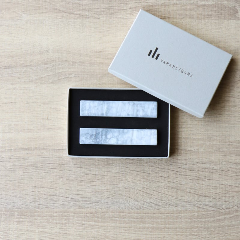 硯石 カトラリーレスト ペアセット 泡 Gray | 和食器通販 有田焼 山忠