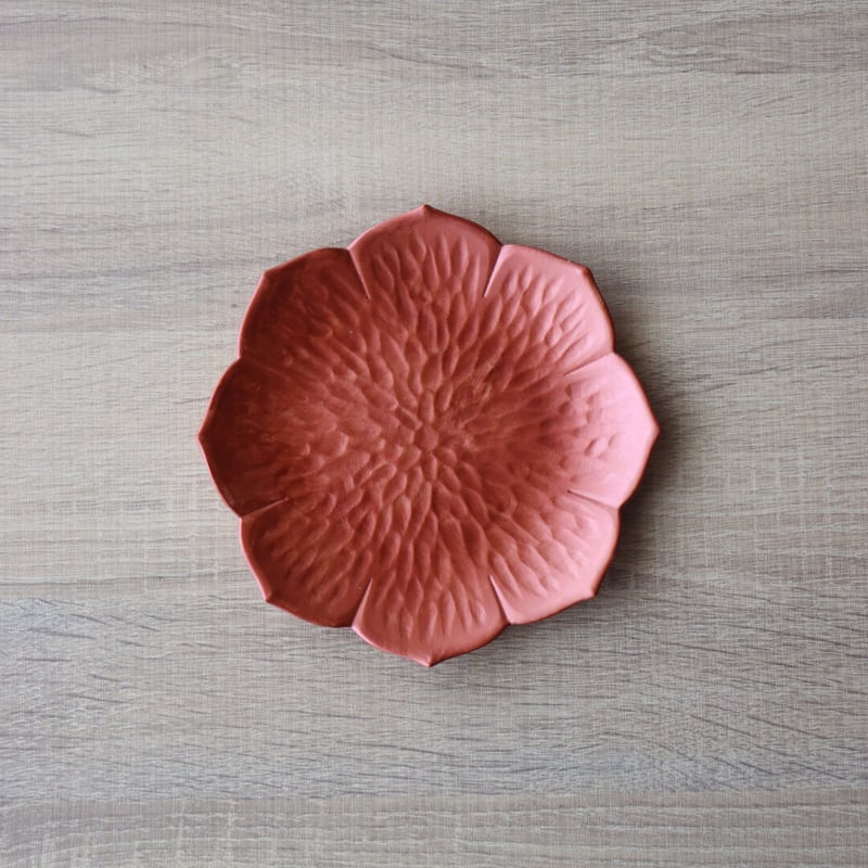 桔梗型銘々皿 水色/朱色/桃色/金色/白色 | 和食器通販 有田焼 山忠