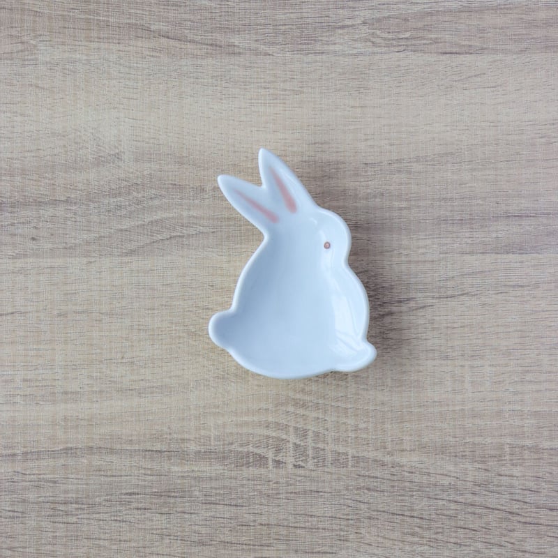 うさぎ豆小皿 青 / ピンク | 和食器通販 有田焼 山忠｜おしゃれで