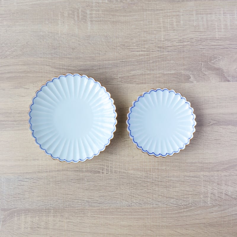 紅釉菊口皿 紅釉菊口皿 Japanese Ceramic Artist】Kohiki Plate (15cm