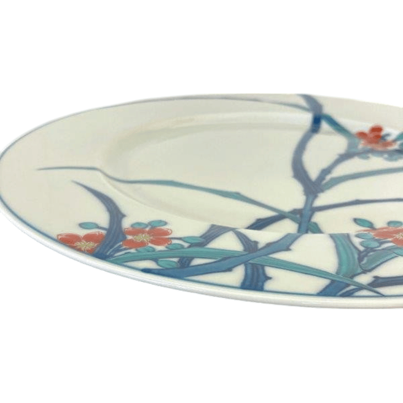 デットストック】有田焼 染錦露草絵 尺皿 | 和食器通販 有田焼 山忠
