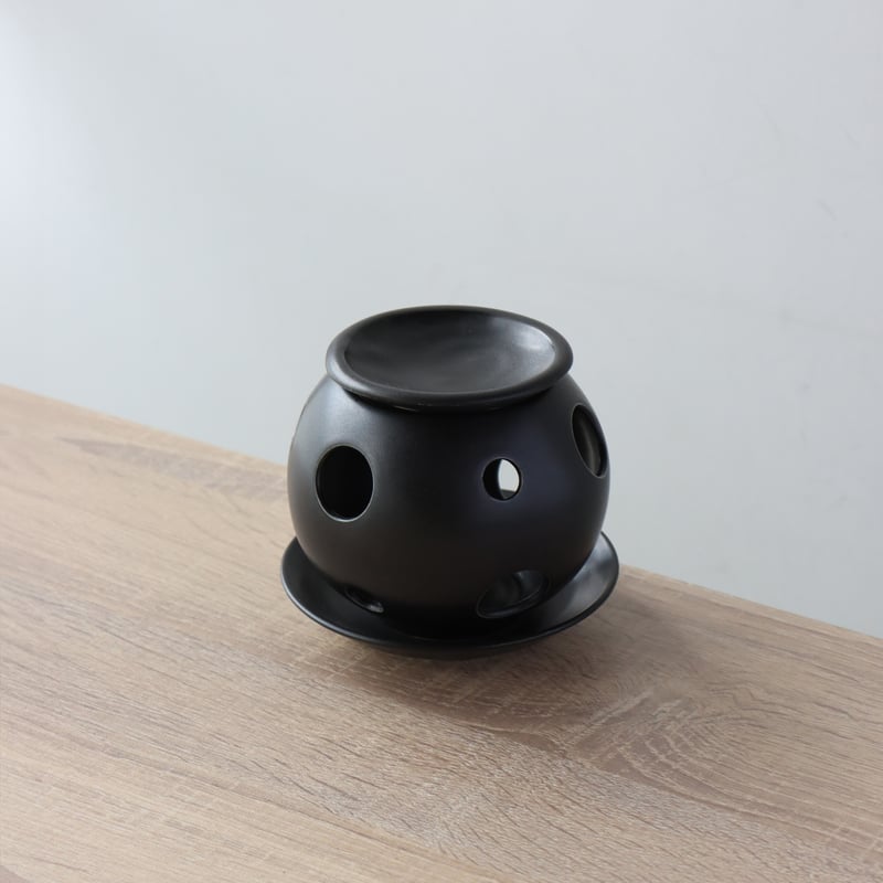茶香炉 マットブラック/ホワイト | 和食器通販 有田焼 山忠｜おしゃれ