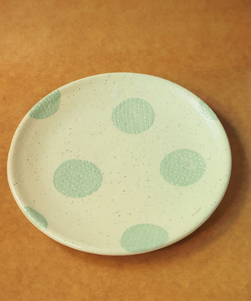 大人気　工房十鶴　ドット柄　丸皿 ドット柄プレート | うつわ と ざっか 器人器人 大人気 工房十鶴