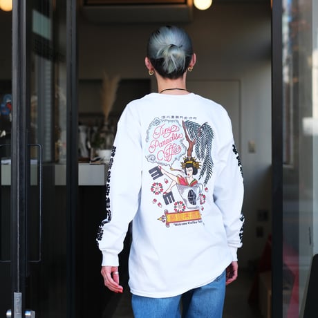 TINY PARADISE COFFEE ×画工「遊鷹」ロングスリーブTEE