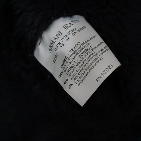 "ARMANI JEANS" Inner Boa Denim Trucker Jacket / Made in Italy