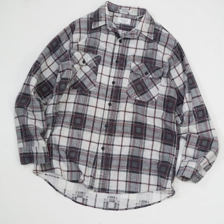 90s "Sears" Perma-Prest Print Check Flannel Shirt    / Made in USA