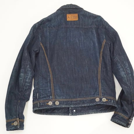"ARMANI JEANS" Inner Boa Denim Trucker Jacket / Made in Italy