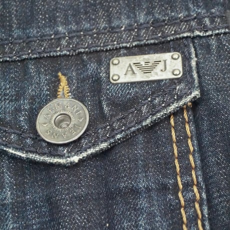 "ARMANI JEANS" Inner Boa Denim Trucker Jacket / Made in Italy