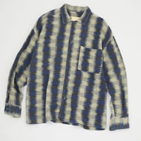 90s GIZ Stripe Design Box Shirt / Made in USA