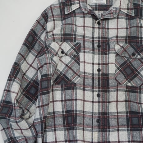 90s "Sears" Perma-Prest Print Check Flannel Shirt    / Made in USA