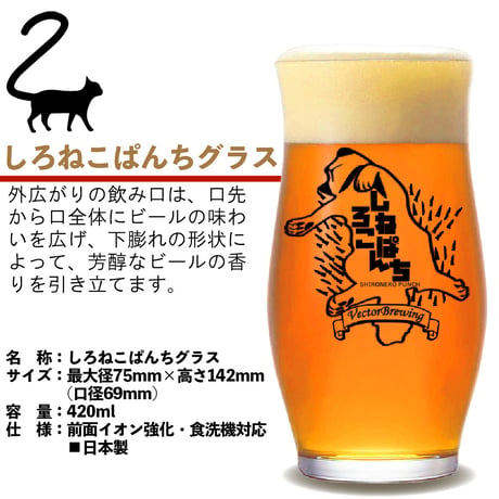 グレフルパンチ ねこぱんち しろねこぱんち　選べるグラスセット ビール3種6本 ベクターブルーイング VECTORBREWING