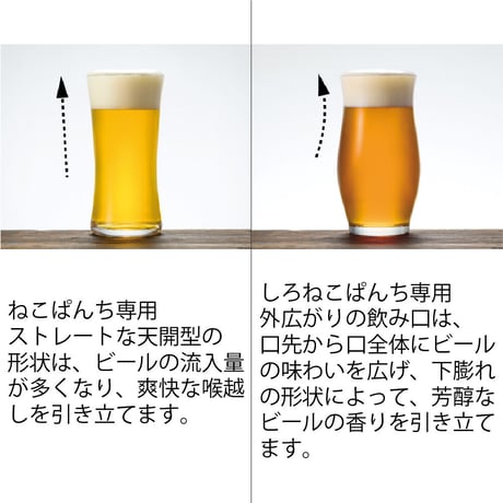 ねこぱんち専用グラス【ビール4本セット】