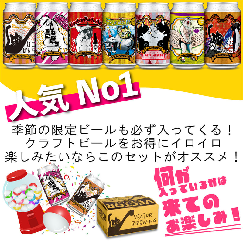 バラエティセット 缶ビール6種 VECTORBREWING ベクターブルーイング