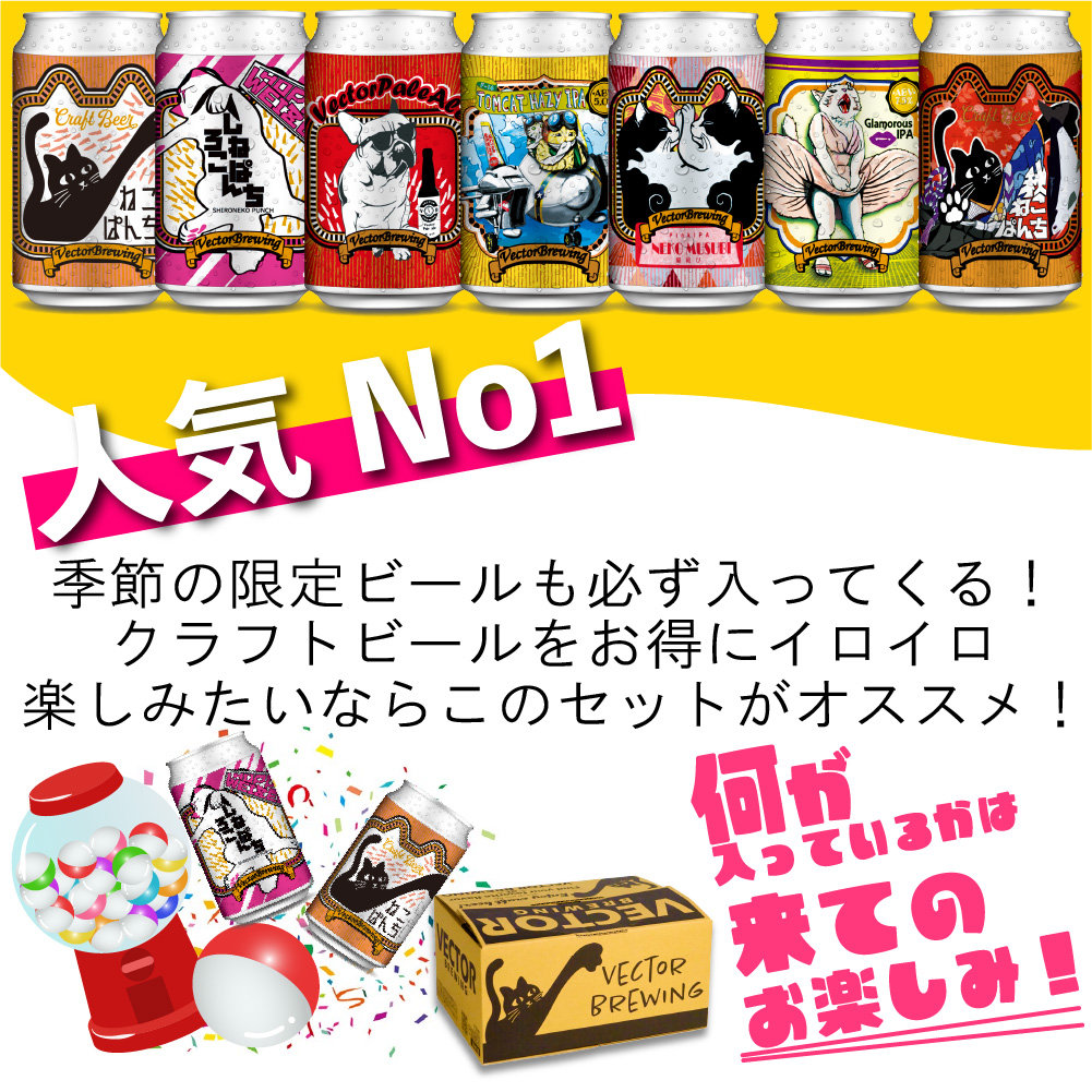 バラエティセット 缶ビール6種 VECTORBREWING ベクターブルーイング