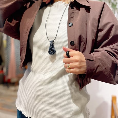 abokika Knot レザーネックレス