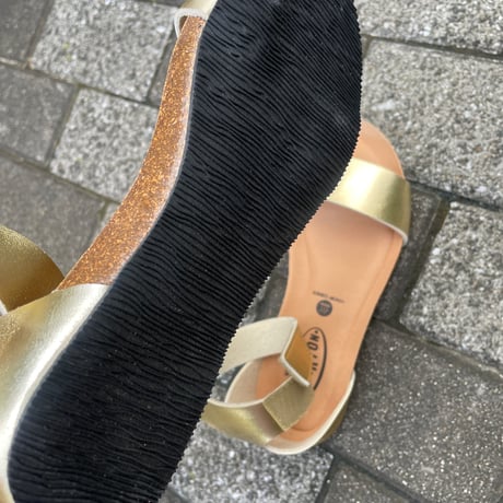 MB別注 シャンパンGOLD コルクサンダル